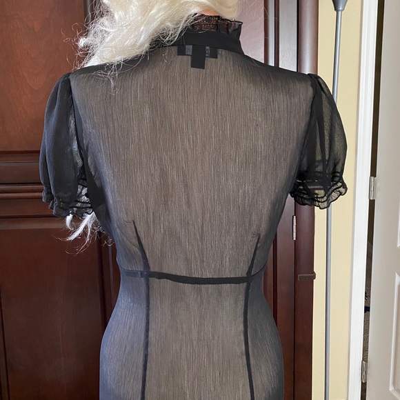 Transparent Sexy Night Gown Dress Black 6 intimate - Picture 13 of 16